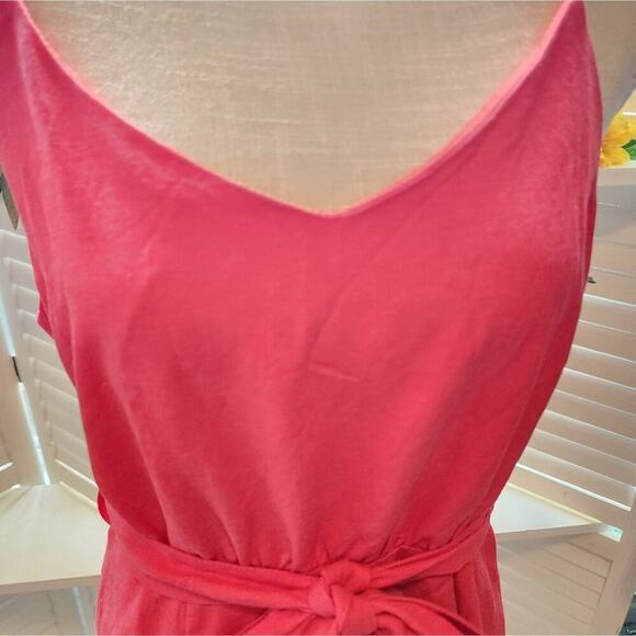 SHE & SKY NEW RED TIE FRONT RED DRESS (35) MULTIPLE SIZES - Picture 3 of 5